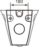 Technical image of Venezia Wall Hung Toilet Pan With Toilet Seat and Cover.
