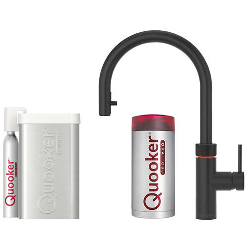 Larger image of Quooker Flex 5 In 1 Boiling Water Kitchen Tap & CUBE COMBI (Black).