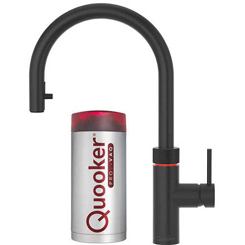 Larger image of Quooker Flex 3 In 1 Boiling Water Kitchen Tap. PRO3 (Black).
