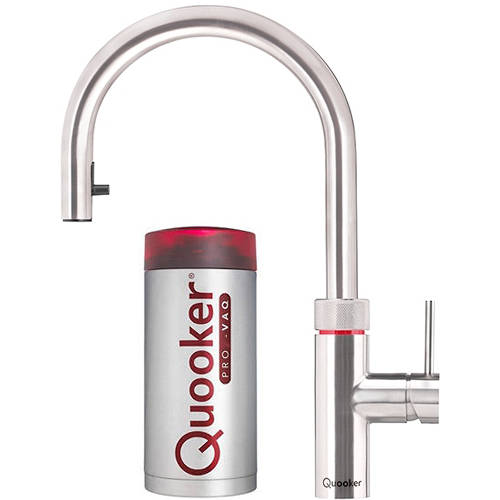 Larger image of Quooker Flex 3 In 1 Boiling Water Kitchen Tap. PRO3 (Stainless Steel).