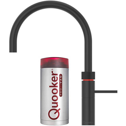 Larger image of Quooker Fusion Round Boiling Water Kitchen Tap. COMBI (Black).