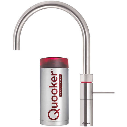 Larger image of Quooker Fusion Round Boiling Water Kitchen Tap. COMBI (Stainless Steel).