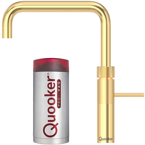 Larger image of Quooker Fusion Square Boiling Water Kitchen Tap. COMBI (Gold).
