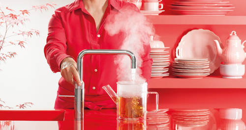 Example image of Quooker Fusion Square Boiling Water Kitchen Tap. PRO3 (Gold).