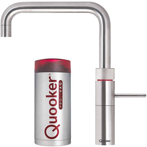 Larger image of Quooker Fusion Square Boiling Water Kitchen Tap. PRO3 (Stainless Steel).