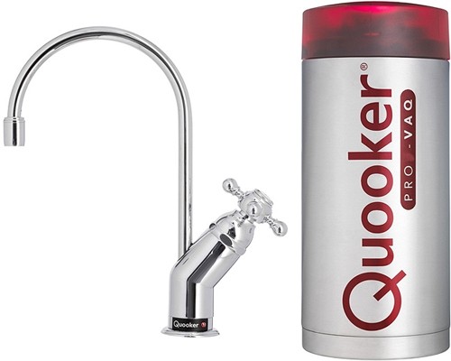 Larger image of Quooker Classic Instant Boiling Water Kitchen Tap.  PRO3-VAQ (Chrome).