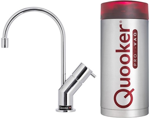 Larger image of Quooker Design Instant Boiling Water Kitchen Tap.  PRO3-VAQ (Chrome).
