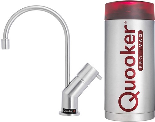 Larger image of Quooker Design Boiling Water Kitchen Tap.  PRO3-VAQ (Brushed Chrome).