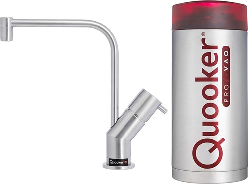 Larger image of Quooker Modern Boiling Water Kitchen Tap.  PRO3-VAQ (Brushed Chrome).