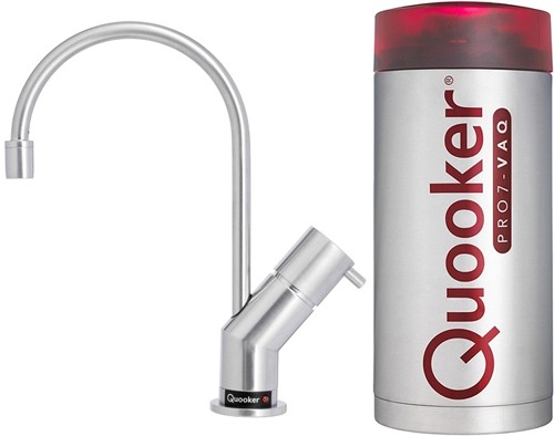 Larger image of Quooker Design Boiling Water Kitchen Tap.  PRO7-VAQ (Brushed Chrome).