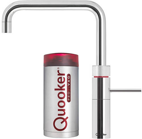 Larger image of Quooker Fusion Square Boiling Water Kitchen Tap. PRO3 (Polished Chrome).