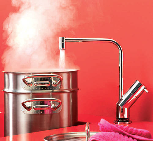 Example image of Quooker Modern Boiling Water Kitchen Tap. PRO11-VAQ (Stainless Steel).