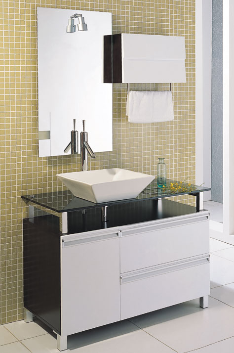 Larger image of Reflections Bayonne complete vanity unit set.