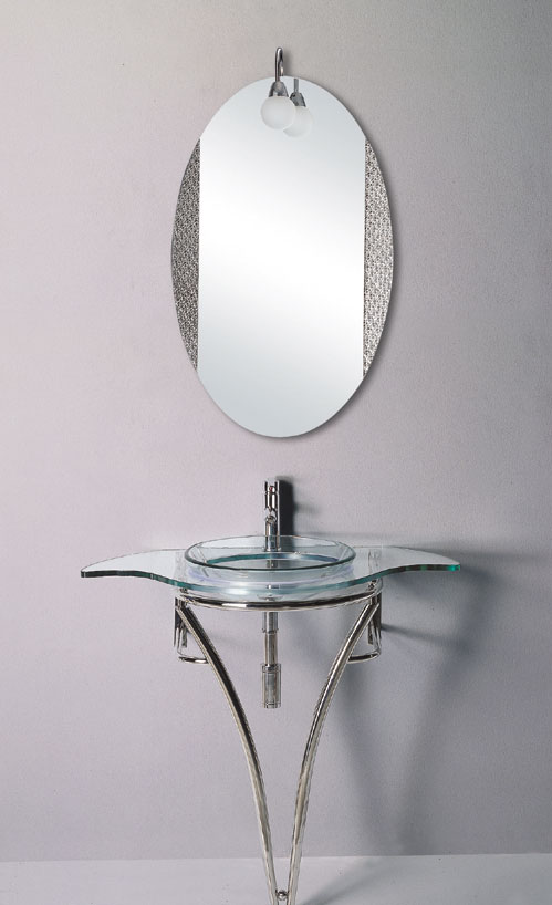 Larger image of Reflections Hale glass basin set.
