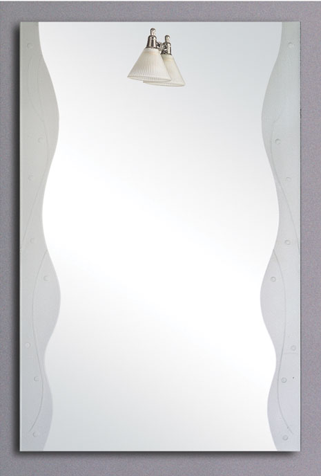Larger image of Reflections Lincoln illuminated bathroom mirror.  Size 600x900mm.