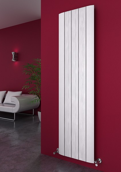 Larger image of Reina Radiators Dalia Vertical Radiator (White). 280x1800mm. 2908 BTU.