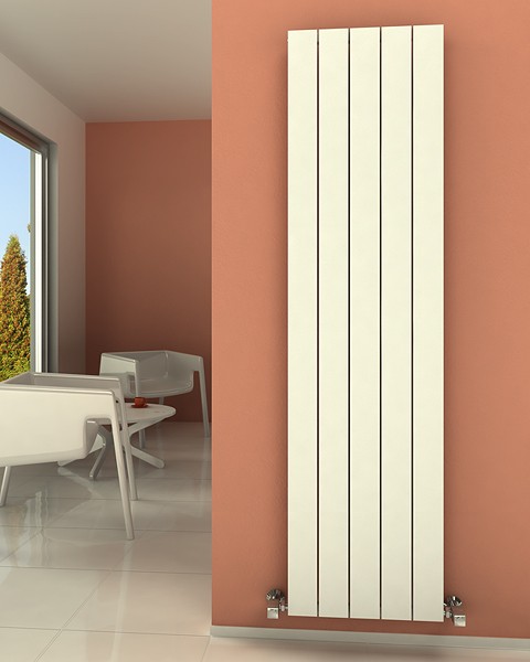 Larger image of Reina Radiators Savona Vertical Radiator (White). 375x1800mm. 3748 BTU.