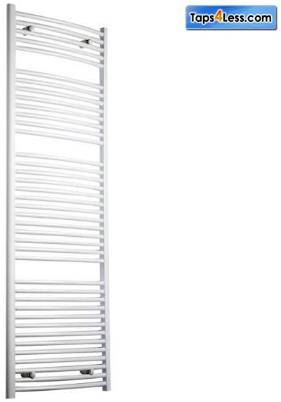 Larger image of Reina Radiators Diva Curved Towel Radiator (White). 1800x500mm.