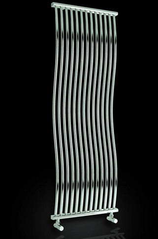 Larger image of Reina Radiators Corle Vertical Wave Radiator (Chrome). 600x1700mm.