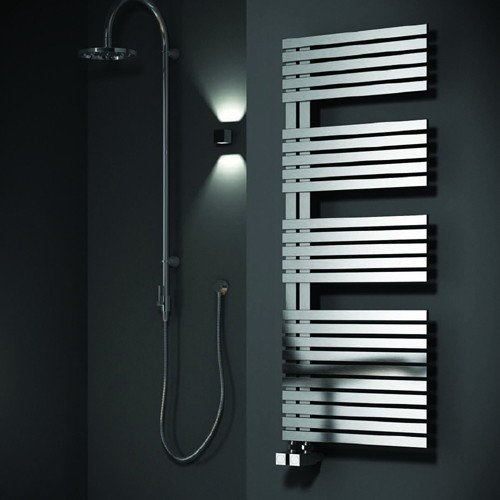 Larger image of Reina Radiators Entice Towel Radiator (Stainless Steel). 770x500mm.