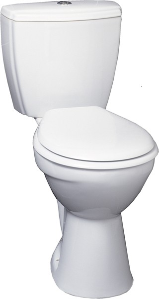 Larger image of RAK Amy Close Coupled Toilet, Dual Push Flush Cistern With Fitting & Seat.