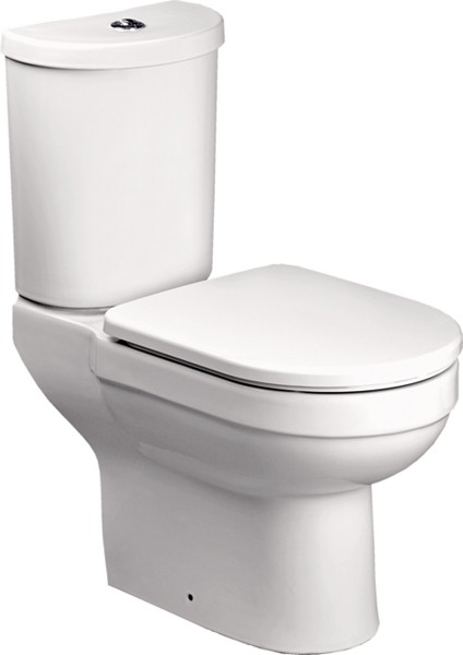 Larger image of RAK Charlton Close Coupled Toilet, Dual Push Flush Cistern & Seat.