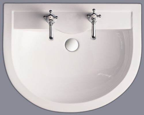 Example image of RAK Charlton 2 Tap Hole Basin & Pedestal. 550mm.