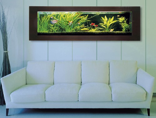 Example image of Relaxsea Ideal Wall Hung Aquarium With Ash Frame. 2000x600x160mm.