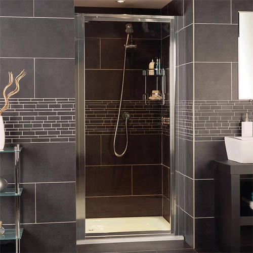 Larger image of Roman Collage Pivot Shower Door (800x1830mm, Silver).
