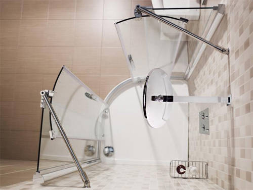 Example image of Roman Desire Luxury Quadrant Shower Enclosure (900x900mm, Silver).