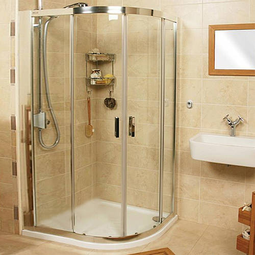 Larger image of Roman Embrace Offset Quadrant Shower Enclosure (1000x800mm, Right Hand).