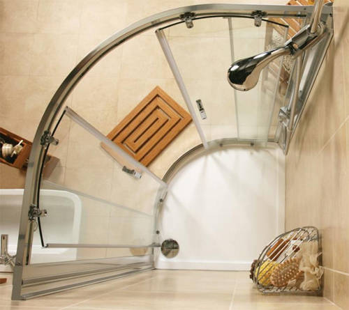 Example image of Roman Embrace Quadrant Shower Enclosure (800x800mm, Silver).