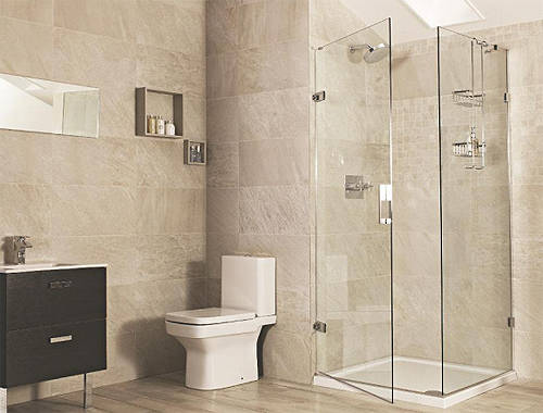 Example image of Roman Liber8 Square Shower Enclosure With Hinged Door (760x760mm).