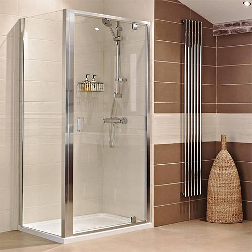 Larger image of Roman Lumin8 Shower Enclosure With Pivot Door (800x760mm).