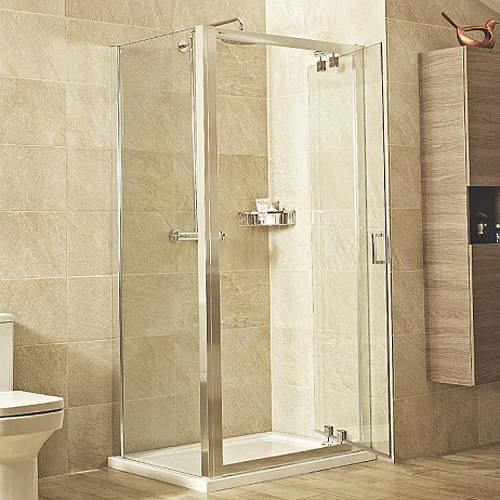 Larger image of Roman Lumin8 Shower Enclosure With Inswing Door (1000x760mm).