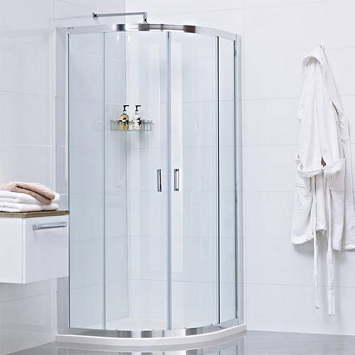 Larger image of Roman Lumin8 Quadrant Shower Enclosure With 2 Doors (800x800mm).