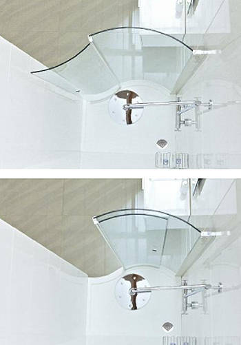 Example image of Roman Lumin8 Wave Walk In Shower Screen (1400mm).