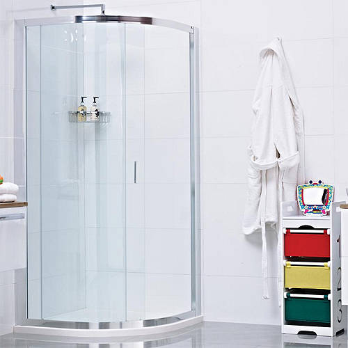 Larger image of Roman Lumin8 Quadrant Shower Enclosure With 1 Door (800x800mm).