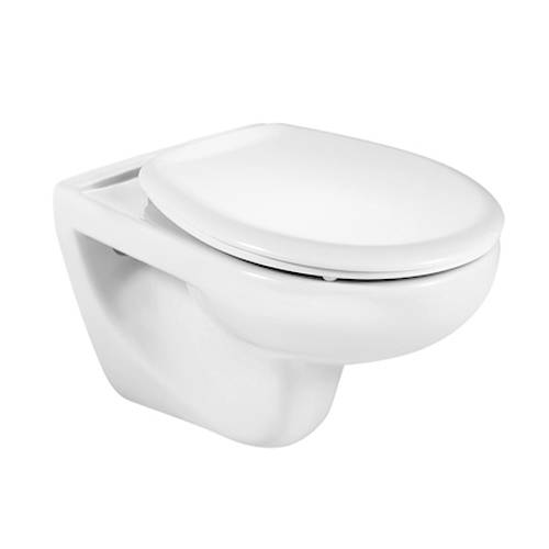 Larger image of Roca Toilets Laura Wall Hung Toilet Pan & Seat.