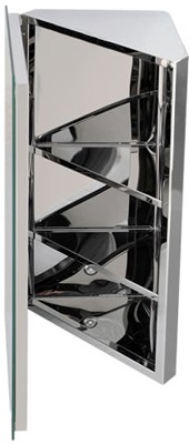 Example image of Roma Cabinets Corner Mirror Bathroom Cabinet. 300x600x190mm.