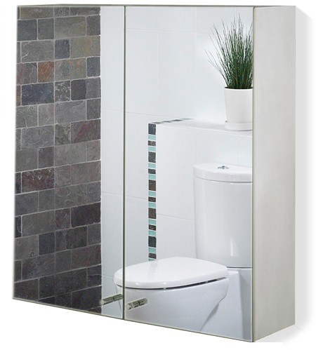 Larger image of Roma Cabinets 2 Door Mirror Bathroom Cabinet. 600x670x120mm.