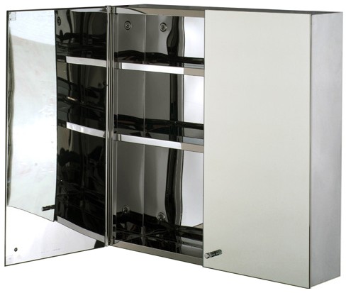 Example image of Roma Cabinets 2 Door Mirror Bathroom Cabinet. 600x670x120mm.