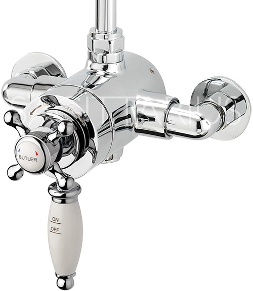 Example image of Sagittarius Butler Exposed Shower Valve With Rigid Riser Kit (Chrome).