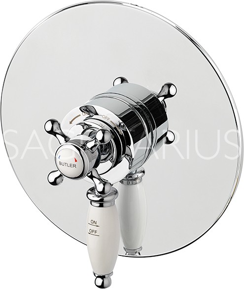 Example image of Sagittarius Butler Concealed Shower Valve With Slide Rail Kit (Chrome).