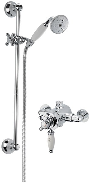 Larger image of Sagittarius Fantasy Exposed Shower Valve With Slide Rail Kit (Chrome).