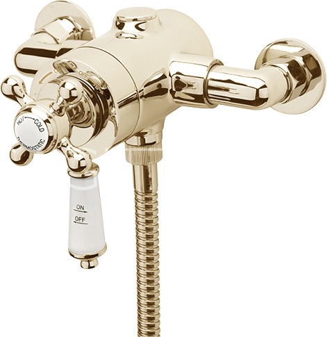 Larger image of Sagittarius Kensington Exposed Thermostatic Shower Valve (Gold).