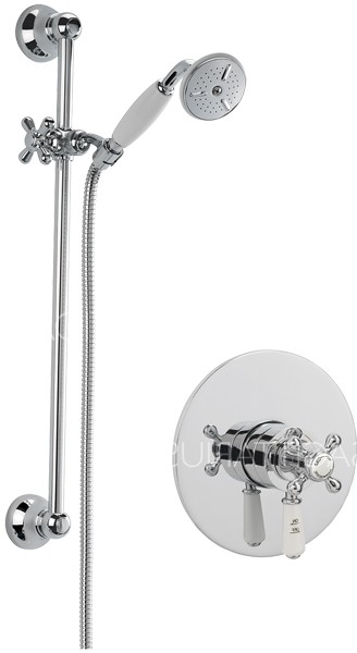 Larger image of Sagittarius Kensington Concealed Shower Valve With Slide Rail Kit (Chrome).