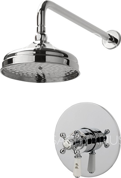 Larger image of Sagittarius Kensington Shower Valve With Arm & 200mm Head (Chrome).