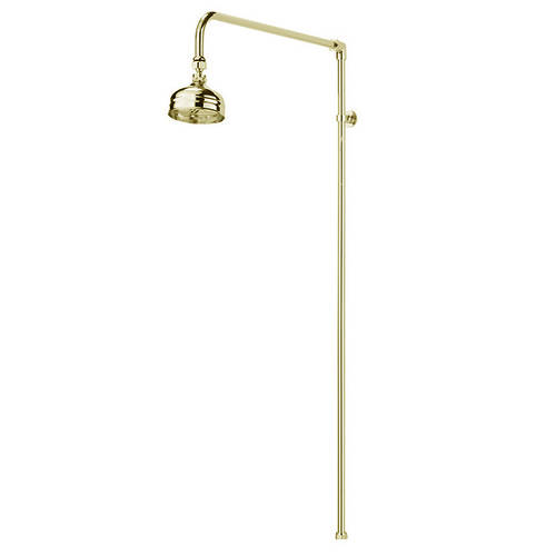 Larger image of Sagittarius Showers Rigid Riser With 130mm Apron Head (Gold).