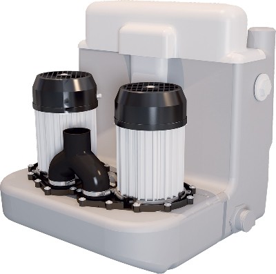 Larger image of Saniflo Sanicom 2 Commercial Greywater Pump With 2 Motors.